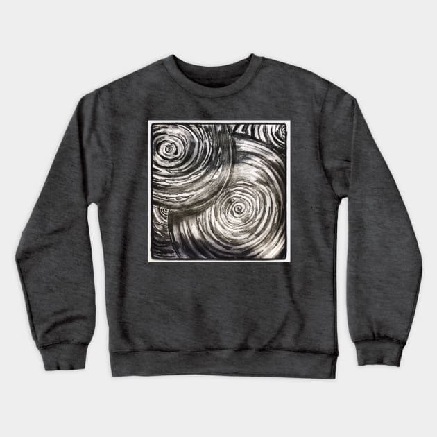 Graphite abstract scrolls Crewneck Sweatshirt by YollieBeeArt